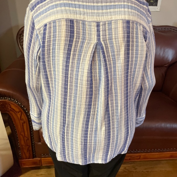 Organic Cotton Waffle Style Long Sleeve Blouse - Picture 4 of 7
